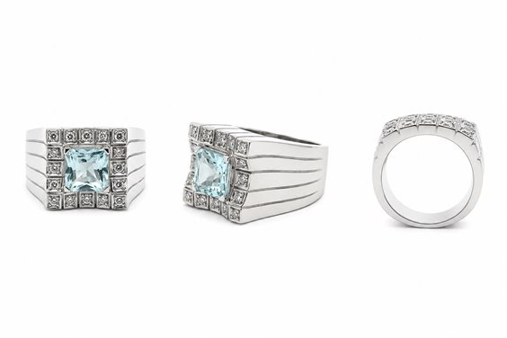 Anneau Cianfrone Gioielli Femme in Or Acquamarina 2.60 Ct ANOR-64-198 - ANOR-64-198